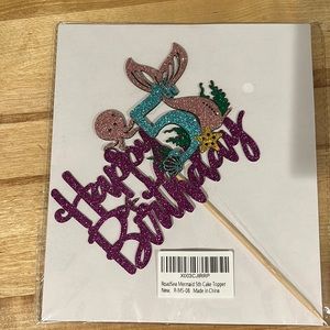 Happy 5th birthday cake topper